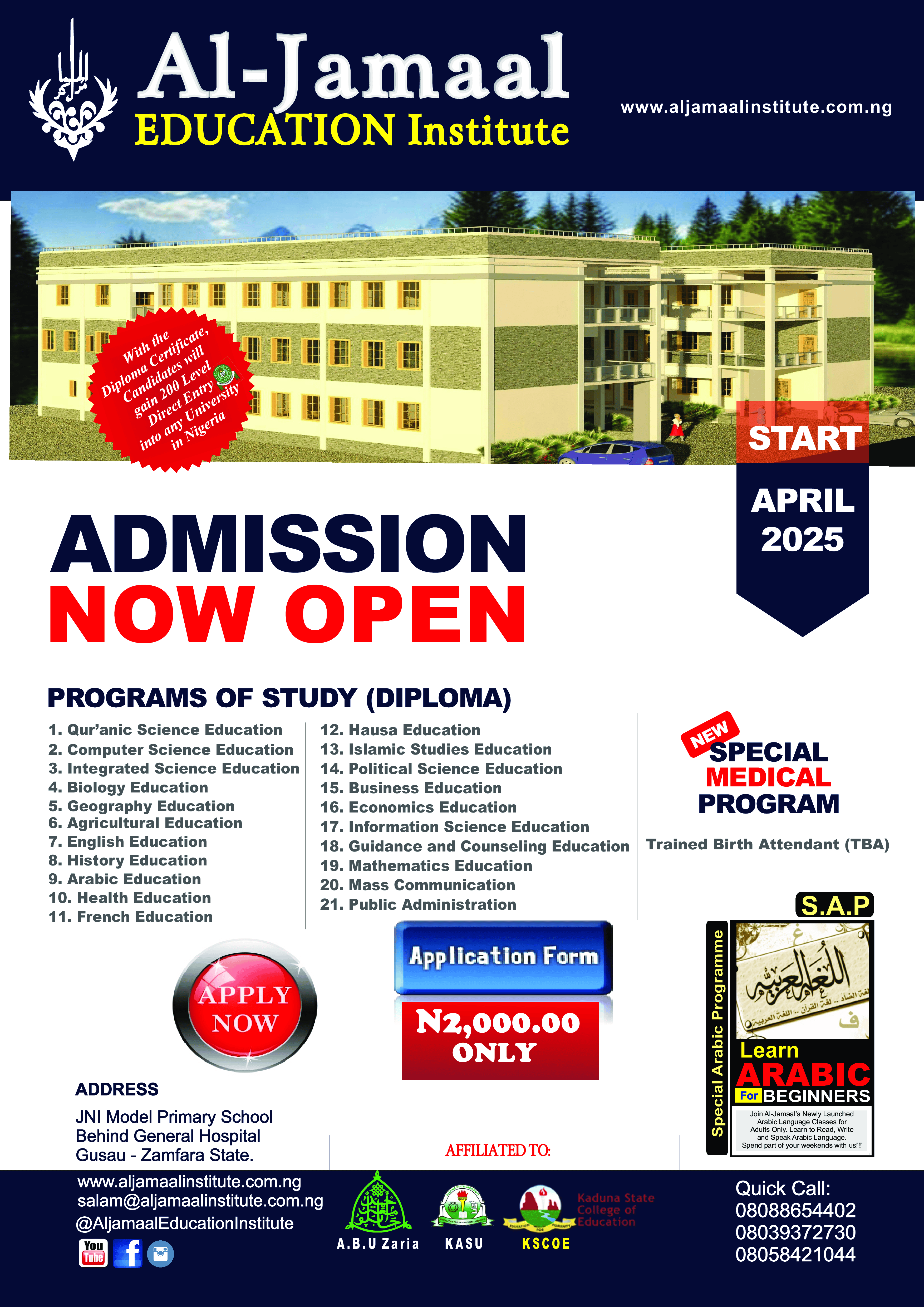 New Diploma Programs Now Available 